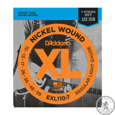 Струны для электрогитары D`Addario EXL110-7 XL nickel steel Струны для электрогитары D`Addario EXL110-7 XL nickel steel