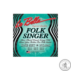 Струни для класичної гітари La Bella Folksinger Clear Nylon 840 Medium Tension, Ball End
