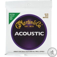 Струни для акустичної гітари (10-47) MARTIN M170X Traditional 80/20 Bronze Extra Light 10-47 Струни для акустичної гітари (10-47) MARTIN M170X Traditional 80/20 Bronze Extra Light 10-47